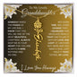 To My Lovely Granddaughter | Someday When...Lily | Personalized Birth Flower Necklace
