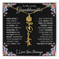 To My Lovely Granddaughter | Once Upon A Time... | Birth Flower Name Necklace