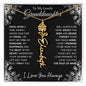 To My Lovely Granddaughter | "Once Upon A Time...The rest of Mine" | Personalized Birth Flower Necklace