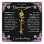 To My Lovely Granddaughter | Someday When...Pink Roses on Black | Personalized Birth Flower Necklace