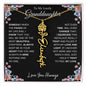 To My Lovely Granddaughter | Someday When... | Personalized Birth Flower Name Necklace