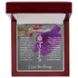 To My Lovely Granddaughter | "Once Upon A Time...Purple Flower | Personalized Birth Flower Necklace