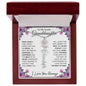To My Lovely Granddaughter | "Once Upon a Time..." | Personalized Birth Flower Name Necklace wbb