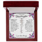 To My Lovely Granddaughter | Someday When...Pink Roses on White | Personalized Birth Flower Necklace