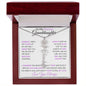 To My Precious Granddaughter - Personalized Birth Flower Name Necklace | "Hold It Tight To Feel My Love"