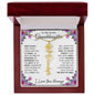 To My Lovely Granddaughter | "Once Upon a Time..." | Personalized Birth Flower Name Necklace wbb