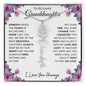 To My Lovely Granddaughter | Someday When...Pink Roses on White | Personalized Birth Flower Necklace