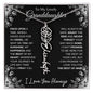 To My Lovely Granddaughter | "Once Upon A Time...The rest of Mine" | Personalized Birth Flower Necklace