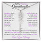 To My Precious Granddaughter - Personalized Birth Flower Name Necklace | "Hold It Tight To Feel My Love"