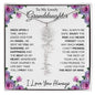 To My Lovely Granddaughter | "Once Upon a Time..." | Personalized Birth Flower Name Necklace wbb