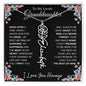 To My Lovely Granddaughter | Once Upon A Time... | Birth Flower Name Necklace