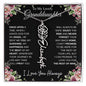 To My Lovely Granddaughter | Once Upon A Time... with Roses | Personalized Birth Flower Necklace