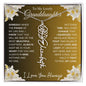 To My Lovely Granddaughter | Someday When...Lily | Personalized Birth Flower Necklace