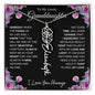 To My Lovely Granddaughter | Someday When...Pink Roses on Black | Personalized Birth Flower Necklace