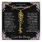 To My Lovely Granddaughter | Once Upon A Time... | Birth Flower Name Necklace