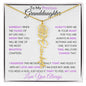 To My Precious Granddaughter - Personalized Birth Flower Name Necklace | "Hold It Tight To Feel My Love"