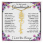 To My Lovely Granddaughter | "Once Upon a Time..." | Personalized Birth Flower Name Necklace wbb