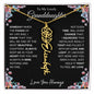 To My Lovely Granddaughter | Someday When... | Personalized Birth Flower Name Necklace