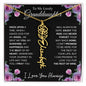 To My Lovely Granddaughter | Once Upon A Time... with Pink Roses | Personalized Birth Flower Necklace
