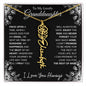 To My Lovely Granddaughter | "Once Upon A Time...The rest of Mine" | Personalized Birth Flower Necklace