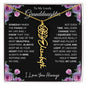 To My Lovely Granddaughter | Someday When...Pink Roses on Black | Personalized Birth Flower Necklace