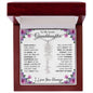 To My Lovely Granddaughter | "Once Upon a Time..." | Personalized Birth Flower Name Necklace wbb
