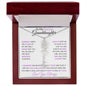 To My Precious Granddaughter - Personalized Birth Flower Name Necklace | "Hold It Tight To Feel My Love"