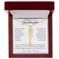 To My Precious Granddaughter - Personalized Birth Flower Name Necklace | "Hold It Tight To Feel My Love"