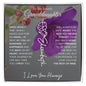To My Lovely Granddaughter | "Once Upon A Time...Purple Flower | Personalized Birth Flower Necklace