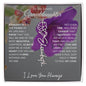 To My Lovely Granddaughter | Someday When...Purple Flower | Personalized Birth Flower Necklace