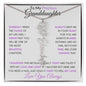 To My Precious Granddaughter - Personalized Birth Flower Name Necklace | "Hold It Tight To Feel My Love"