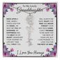 To My Lovely Granddaughter | "Once Upon a Time..." | Personalized Birth Flower Name Necklace wbb