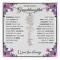 To My Lovely Granddaughter | Someday When...Pink Roses on White | Personalized Birth Flower Necklace
