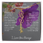 To My Lovely Granddaughter | Someday When...Purple Flower | Personalized Birth Flower Necklace