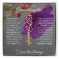 To My Lovely Granddaughter | "Once Upon A Time...Purple Flower | Personalized Birth Flower Necklace