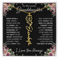 To My Lovely Granddaughter | Once Upon A Time... with Roses | Personalized Birth Flower Necklace