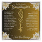 To My Lovely Granddaughter | Someday When...Lily | Personalized Birth Flower Necklace