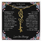 To My Lovely Granddaughter | Someday When... | Personalized Birth Flower Name Necklace