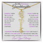 To My Precious Granddaughter - Personalized Birth Flower Name Necklace | "Hold It Tight To Feel My Love"