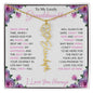 To My Lovely Granddaughter | "Once Upon a Time..." | Personalized Birth Flower Name Necklace wpp