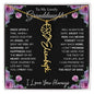 To My Lovely Granddaughter | Once Upon A Time... with Pink Roses | Personalized Birth Flower Necklace