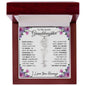 To My Lovely Granddaughter | "Once Upon a Time..." | Personalized Birth Flower Name Necklace wbb