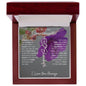To My Lovely Granddaughter | Someday When...Purple Flower | Personalized Birth Flower Necklace