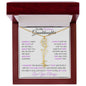To My Precious Granddaughter - Personalized Birth Flower Name Necklace | "Hold It Tight To Feel My Love"