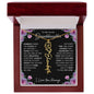 To My Lovely Granddaughter | Someday When...Pink Roses on Black | Personalized Birth Flower Necklace