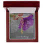 To My Lovely Granddaughter | Someday When...Purple Flower | Personalized Birth Flower Necklace