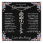To My Lovely Granddaughter | Once Upon A Time... | Birth Flower Name Necklace