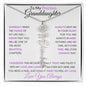 To My Precious Granddaughter - Personalized Birth Flower Name Necklace | "Hold It Tight To Feel My Love"
