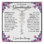 To My Lovely Granddaughter | Someday When...Pink Roses on White | Personalized Birth Flower Necklace