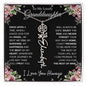 To My Lovely Granddaughter | Once Upon A Time... with Roses | Personalized Birth Flower Necklace